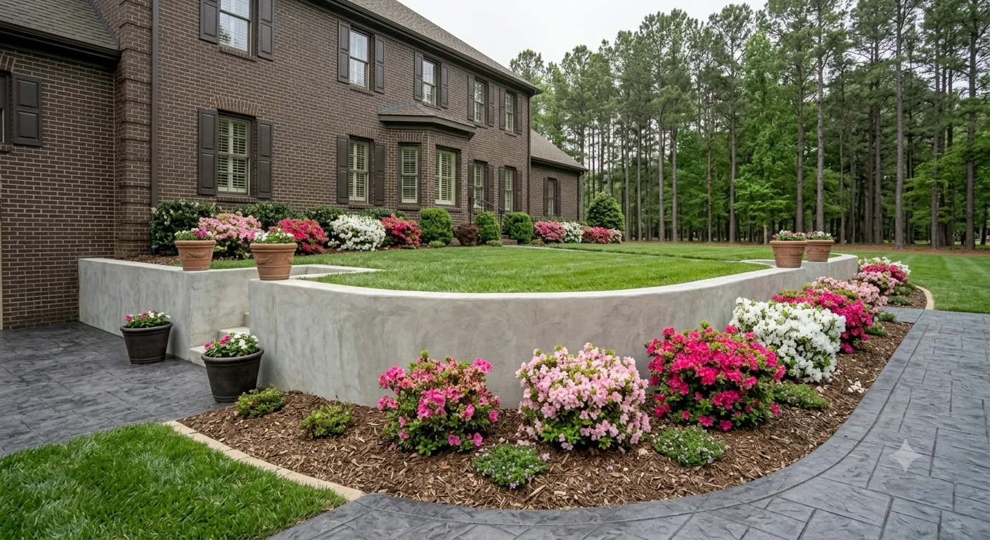 Concrete retaining wall Fredericksburg VA